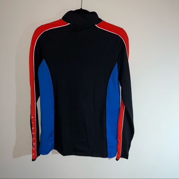 Pink Soda Sport Quarter Zip - black blue red - athletic layer XS - Picture 2 of 6